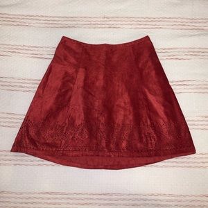Suede skirt